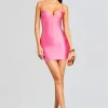 Tropical Hues*Retrofete Eliana Lycra Mini Dress Rose Blossom