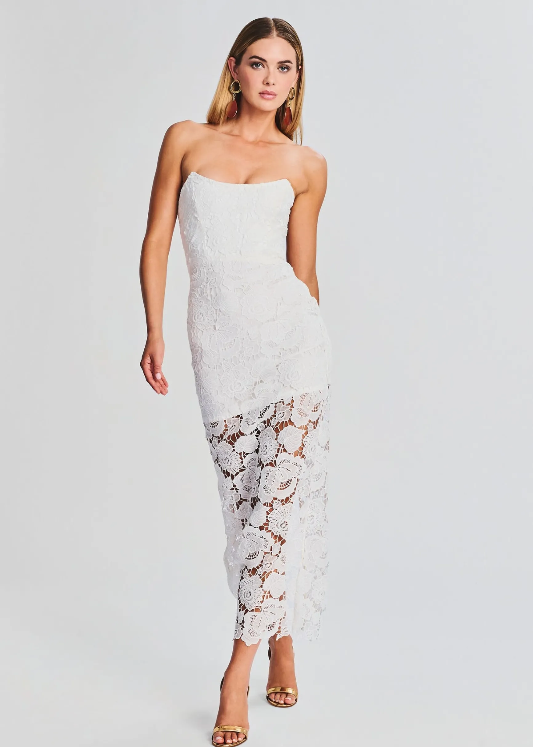 eliza_lace_strapless_maxi_0-2.webp Bridal Shower*Retrofete Eliza Lace Strapless Maxi Dress White