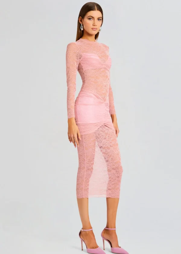 Midi*Retrofete Ellie Lace Midi Dress Baby Pink