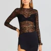 Sheer Bliss*Retrofete Ellie Lace Top Black
