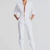 Denim*Retrofete Ellis Jumpsuit Optic White