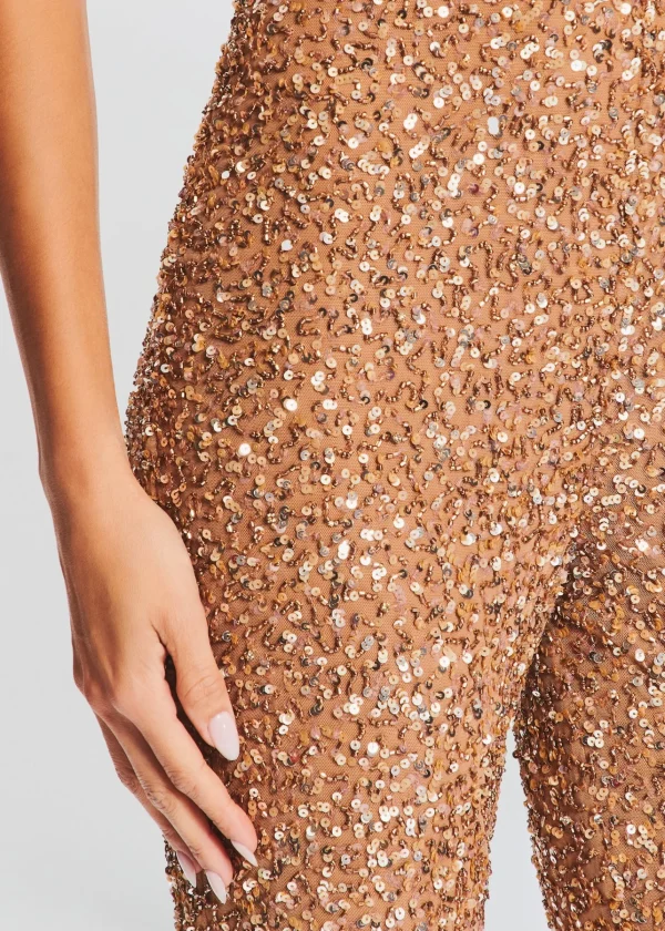 Jumpsuits*Retrofete Elodie Sequin Jumpsuit Tannin