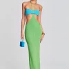 Guest Of*Retrofete Eloisa Dress Green/Blue