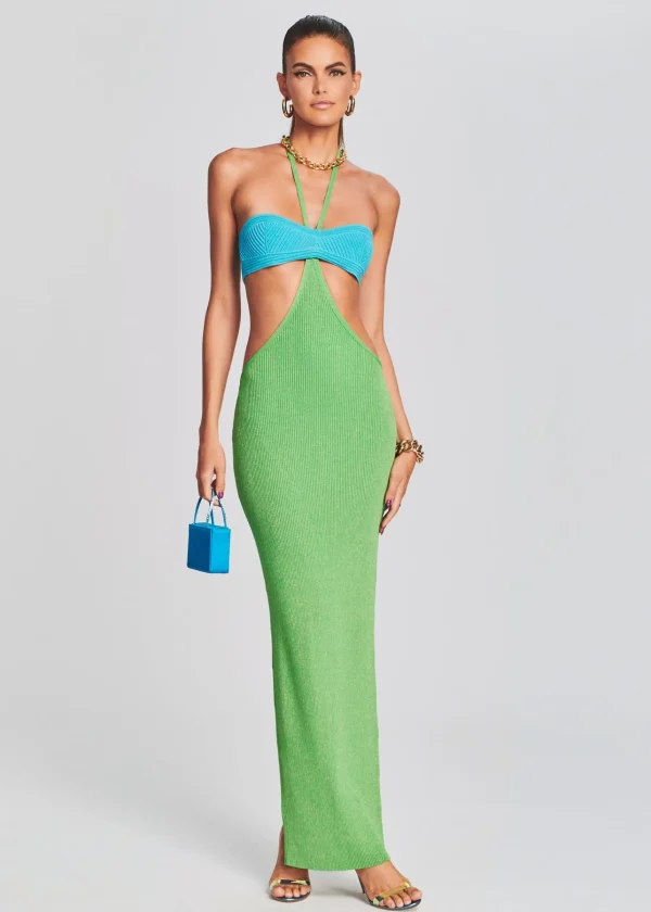 Guest Of*Retrofete Eloisa Dress Green/Blue