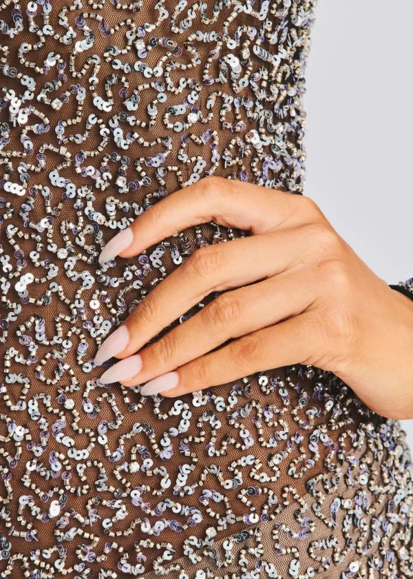 Mini*Retrofete Emani Sequin Dress Black/Silver