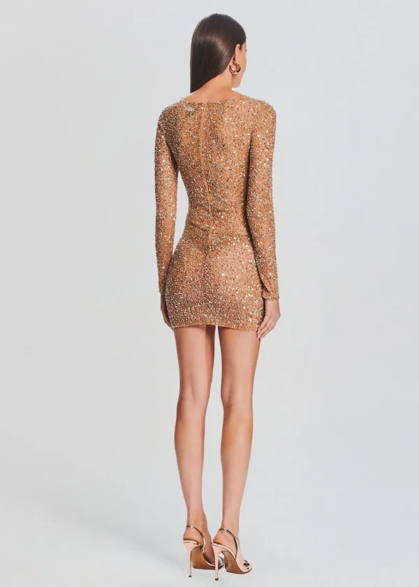 Mini*Retrofete Emani Sequin Dress Champagne