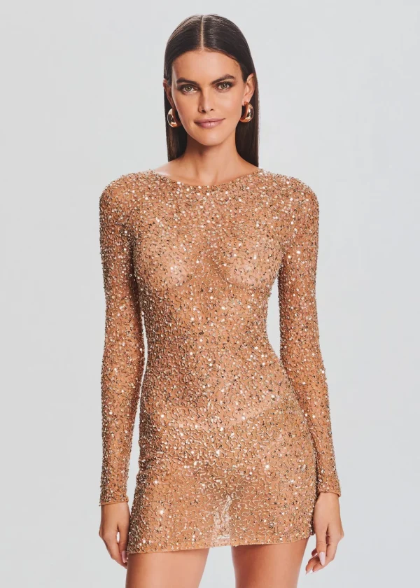 Dresses*Retrofete Emani Sequin Dress Champagne