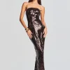 Maxi*Retrofete Ember Sequin Dress Dark Chocolate