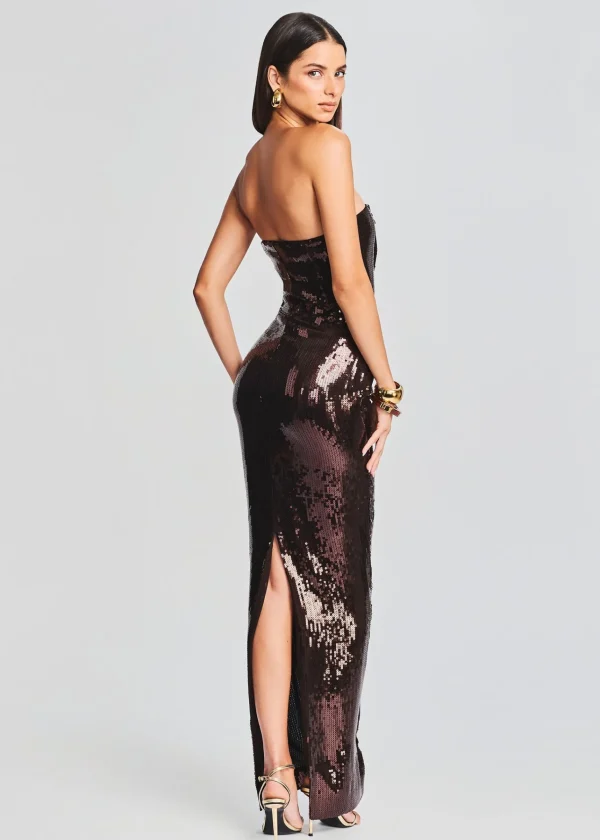 Dresses*Retrofete Ember Sequin Dress Dark Chocolate