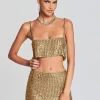 Tops*Retrofete Emilia Crystal Top Gold