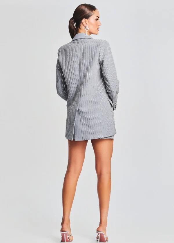 RETROFÊTE*Retrofete Enid Embellished Blazer Gray
