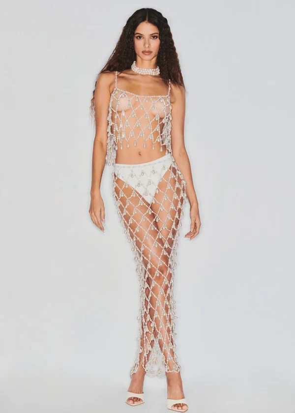 RETROFÊTE*Retrofete Estee Pearl Top White
