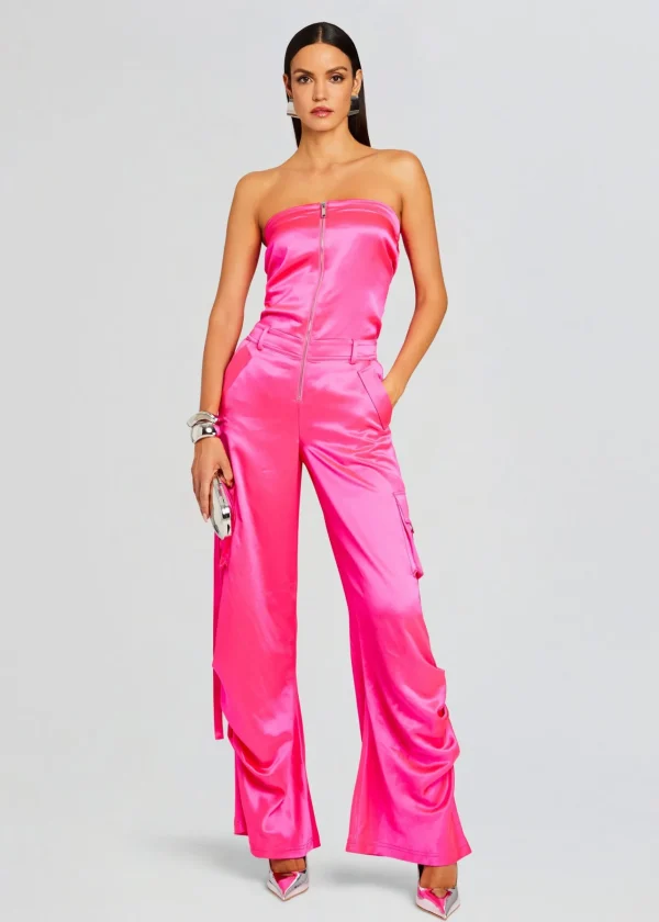 Jumpsuits*Retrofete Estrella Cargo Jumpsuit Paradise Pink