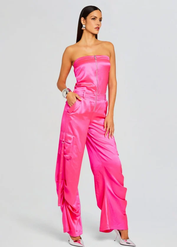 Resort '24*Retrofete Estrella Cargo Jumpsuit Paradise Pink