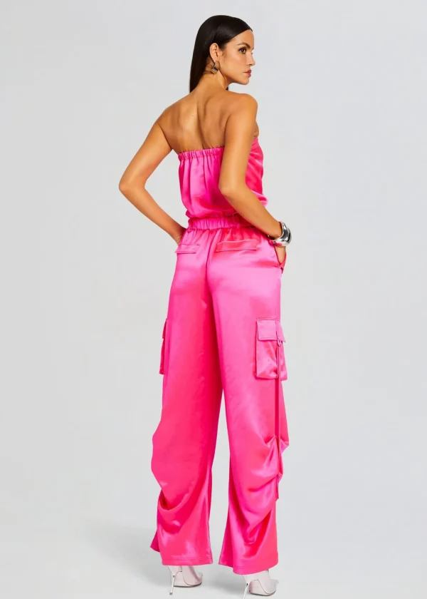 Jumpsuits*Retrofete Estrella Cargo Jumpsuit Paradise Pink