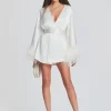Rehearsal Dinner*Retrofete Eva Feather Robe White