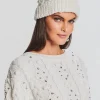 Final Touches*Retrofete Evia Embellished Knit Hat Ivory