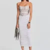 The Destination Bride*Retrofete Fae Embellished Dress White