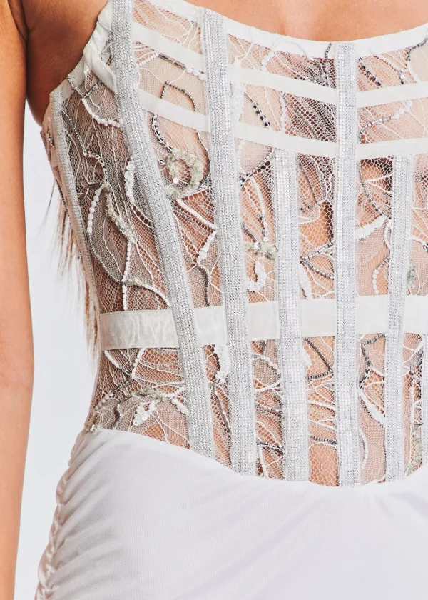 Rehearsal Dinner*Retrofete Fae Embellished Dress White