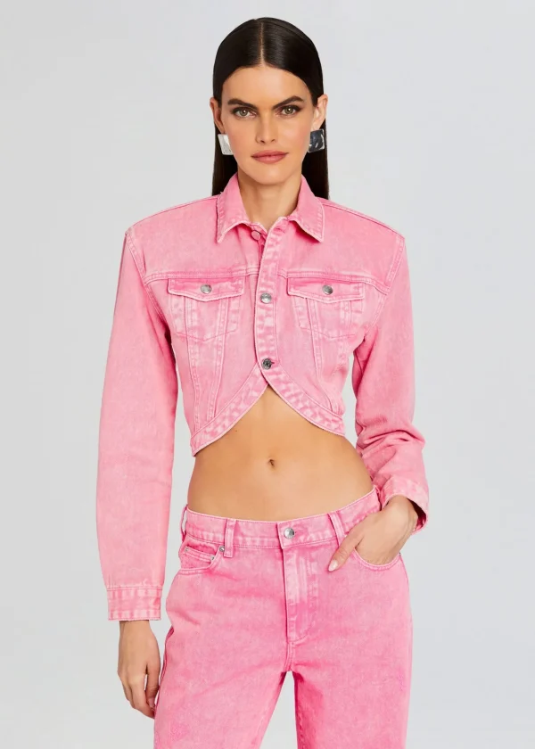 Resort '24*Retrofete Faith Denim Jacket Malibu Pink