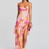 RETROFÊTE*Retrofete Fatima Silk Dress Botanical Floral