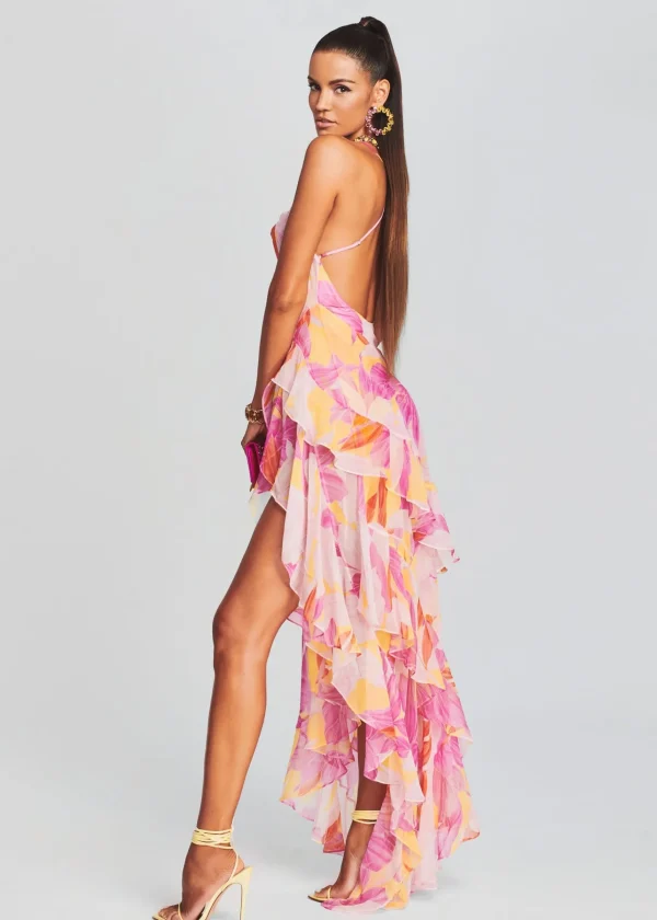 Gowns*Retrofete Fatima Silk Dress Botanical Floral