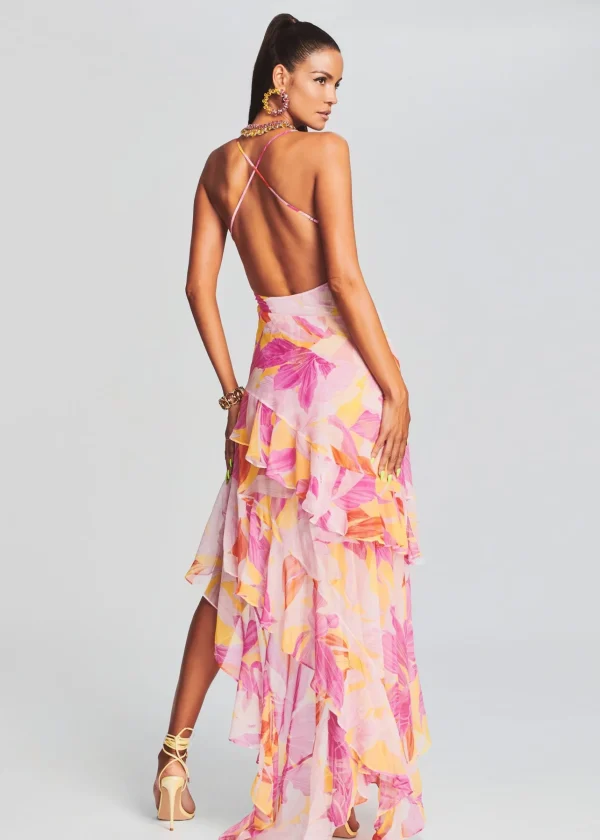 RETROFÊTE*Retrofete Fatima Silk Dress Botanical Floral