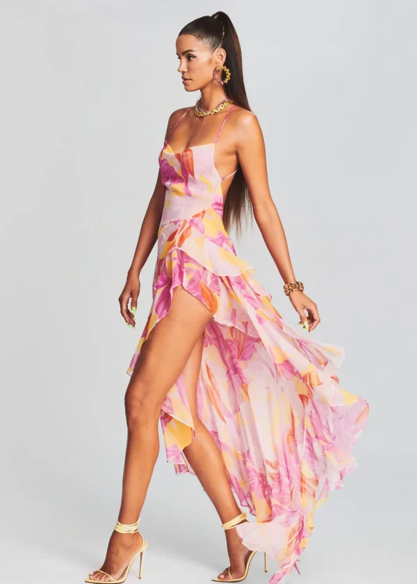 Bridal Party*Retrofete Fatima Silk Dress Botanical Floral