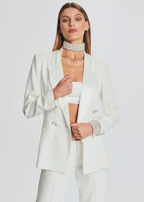 Bridal Shower*Retrofete Femme Blazer White