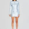Resort '24*Retrofete Fenna Coated Knit Dress Coated Blue/Silver