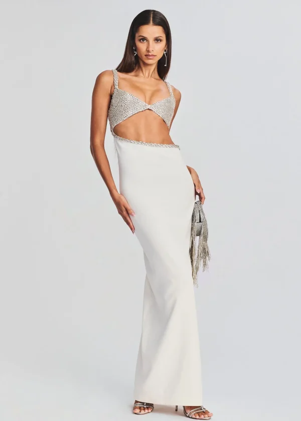Sequin Styles*Retrofete Fernanda Dress White/Silver