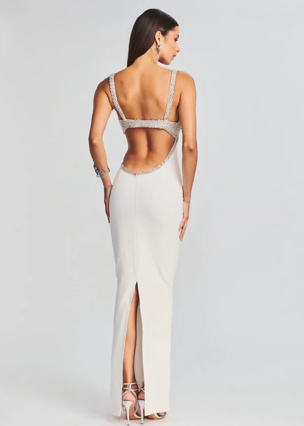 Best Sellers*Retrofete Fernanda Dress White/Silver