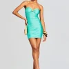 Resort '24*Retrofete Ferreti Lycra Mini Dress Blue Maldives