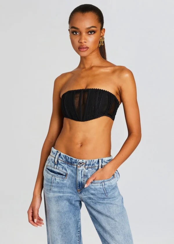 Resort '24*Retrofete Fhary Top Black Sham