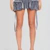 Bottoms*Retrofete Finn Cargo Skirt Navy Stripe