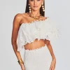 Honeymoon Looks*Retrofete Flamingo Top White Fruition