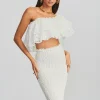 Bridal Shower*Retrofete Flamingo Top White