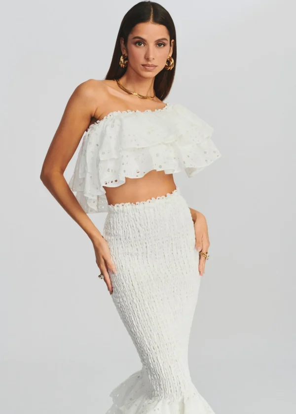 Bridal Shower*Retrofete Flamingo Top White
