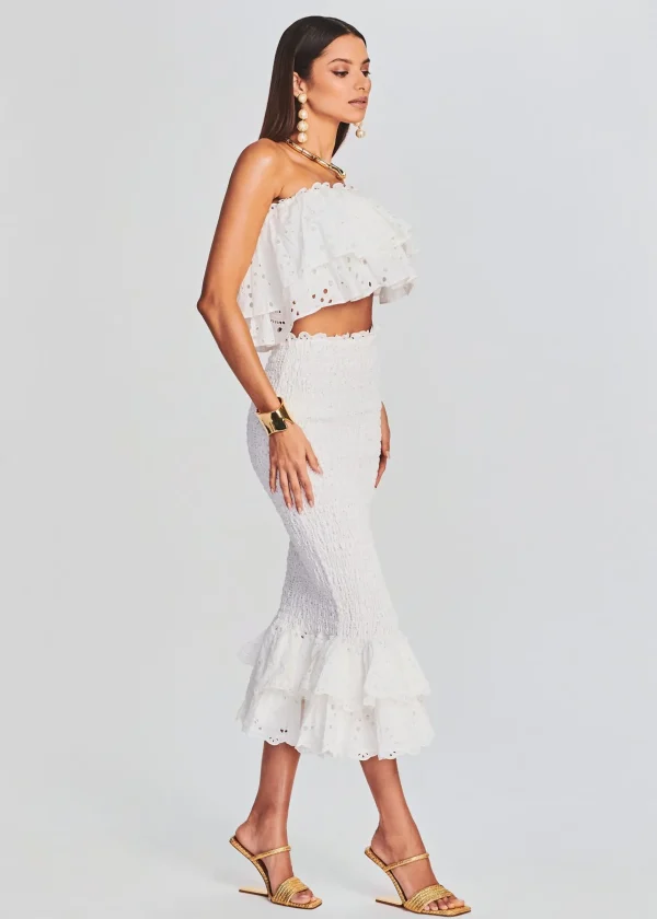 Bridal Shower*Retrofete Flamingo Top White Fruition