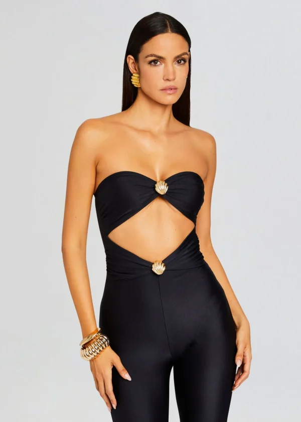 Resort '24*Retrofete Fluer Lycra Jumpsuit Black