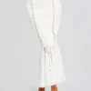 The Destination Bride*Retrofete Fray Long Skirt White Samoa