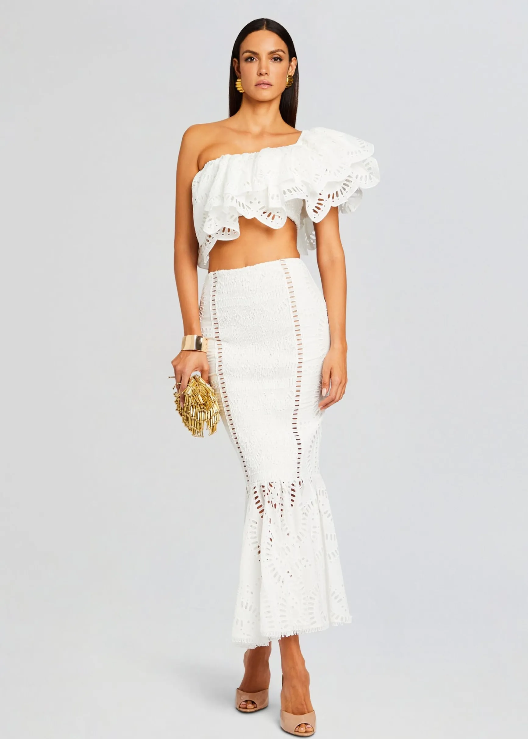 fray_long_skirt_1.webp Honeymoon Looks*Retrofete Fray Long Skirt White Samoa