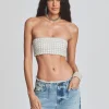 Bachelorette Party*Retrofete Frenchie Pearl Bra White/Silver
