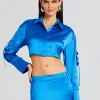 Resort '24*Retrofete Gaia Cargo Top Tropical Blue