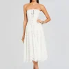 Dresses*Retrofete Galik Midi Dress White Samoa