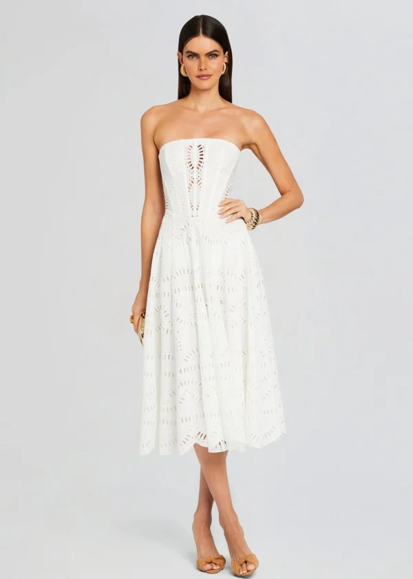 Resort '24*Retrofete Galik Midi Dress White Samoa