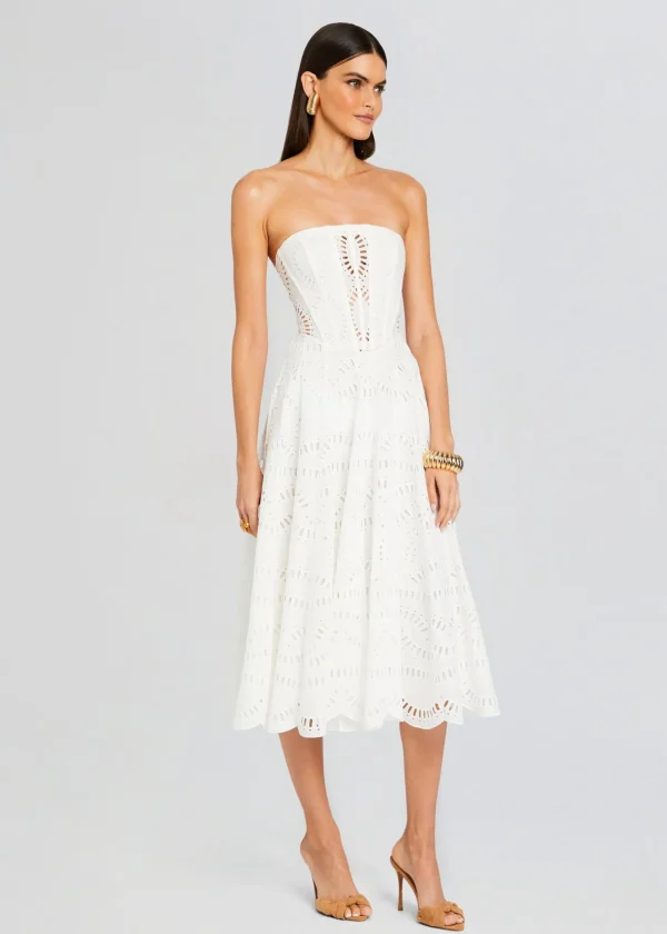 The Destination Bride*Retrofete Galik Midi Dress White Samoa
