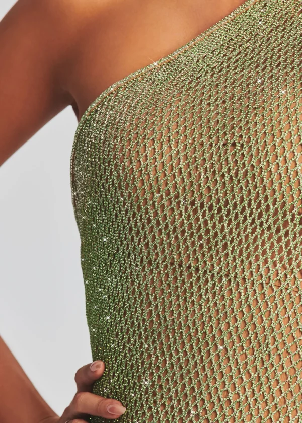 Dresses*Retrofete Gemma Crystal Chain Dress Green