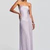 Guest Of*Retrofete Genevieve Silk Dress Mink Grey