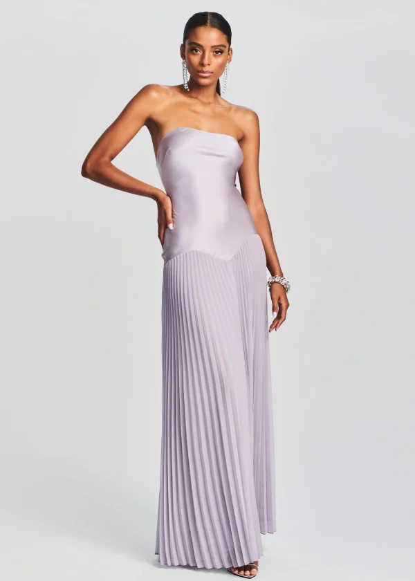 Guest Of*Retrofete Genevieve Silk Dress Mink Grey